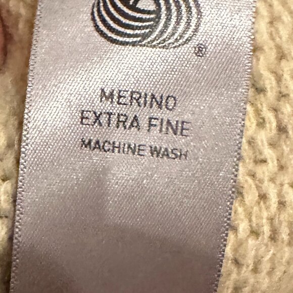 NWOT ZADIG & VOLTAIRE "I SHOULD HAVE BEEN A COWBOY" BEIGE WOOL SWEATER MEDIUM - Picture 7 of 8